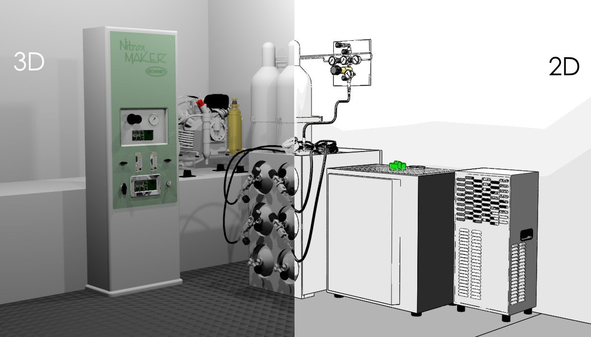 SCUBA tank fill Nitrox Maker Compressor