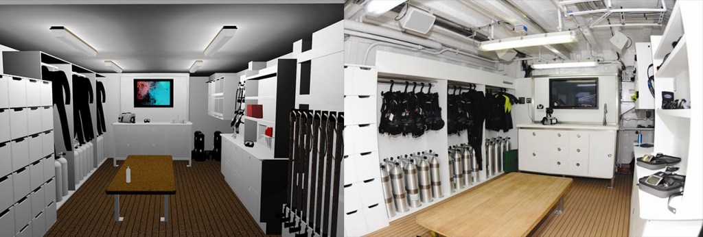 dive locker install Brownie's Marine tank fill